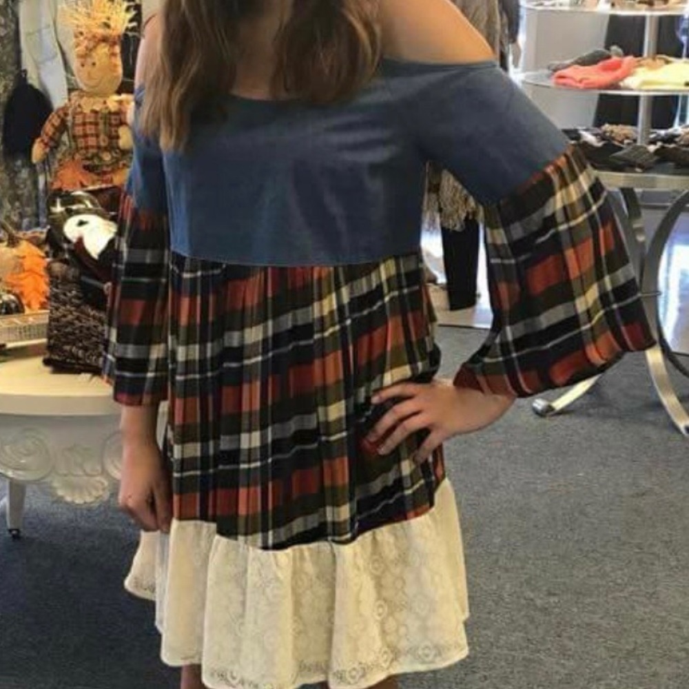 Cold Shoulder Denim Dress